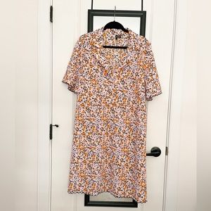Floral shirt dress